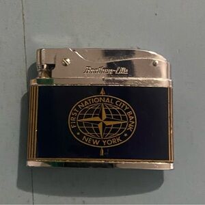 Vintage First National City Bank New York Black Gold Promo Lighter